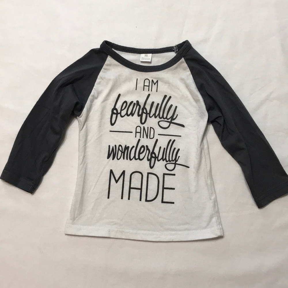 Long sleeve toddler baseball/raglan tee